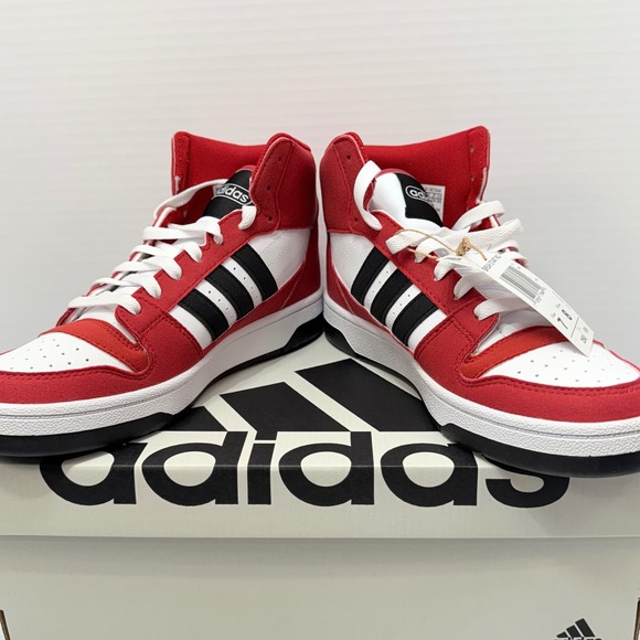 Adidas Break Start Mid Basketball Shoes Red Black White Men\'s Size 7 / Women\'s 8 main image 13